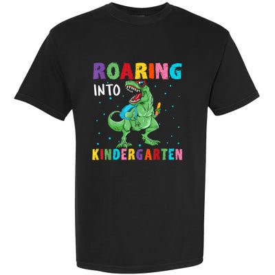 Roaring Kindergarten Cool Dinosaur Back To School Kids Garment-Dyed Heavyweight T-Shirt