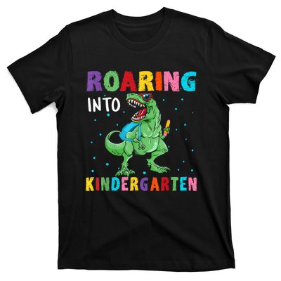 Roaring Kindergarten Cool Dinosaur Back To School Kids T-Shirt