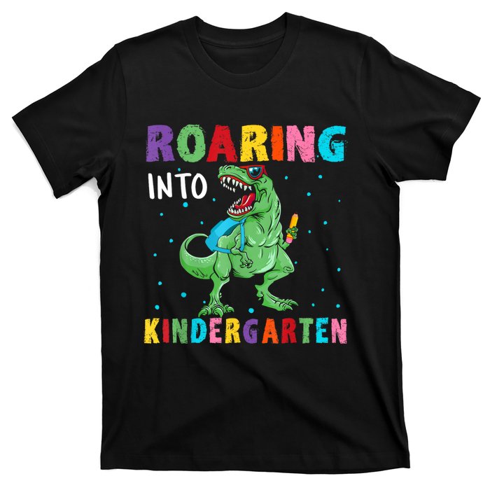 Roaring Kindergarten Cool Dinosaur Back To School Kids T-Shirt