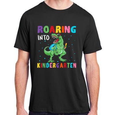 Roaring Kindergarten Cool Dinosaur Back To School Kids Adult ChromaSoft Performance T-Shirt