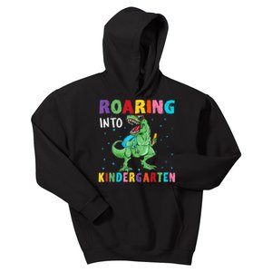 Roaring Kindergarten Cool Dinosaur Back To School Kids Kids Hoodie