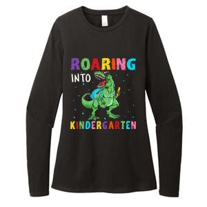 Roaring Kindergarten Cool Dinosaur Back To School Womens CVC Long Sleeve Shirt