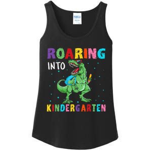 Roaring Kindergarten Cool Dinosaur Back To School Ladies Essential Tank