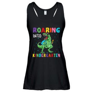 Roaring Kindergarten Cool Dinosaur Back To School Ladies Essential Flowy Tank