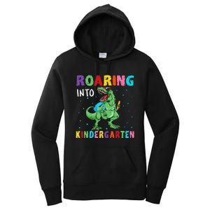 Roaring Kindergarten Cool Dinosaur Back To School Women's Pullover Hoodie