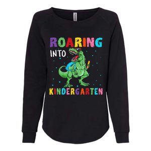 Roaring Kindergarten Cool Dinosaur Back To School Womens California Wash Sweatshirt