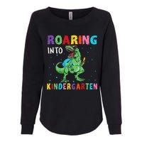 Roaring Kindergarten Cool Dinosaur Back To School Womens California Wash Sweatshirt