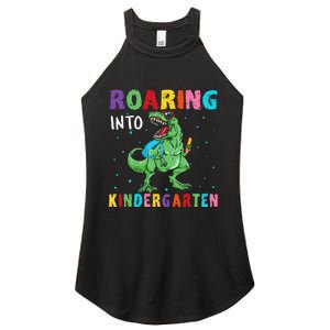 Roaring Kindergarten Cool Dinosaur Back To School Women's Perfect Tri Rocker Tank