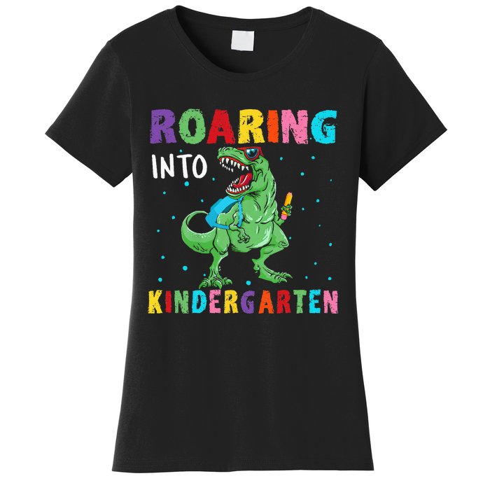 Roaring Kindergarten Cool Dinosaur Back To School Women's T-Shirt