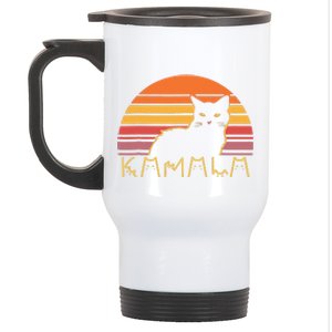 Retro Kamalaharris Cat Lady Funny Kmala Cat Ladies Gift Stainless Steel Travel Mug