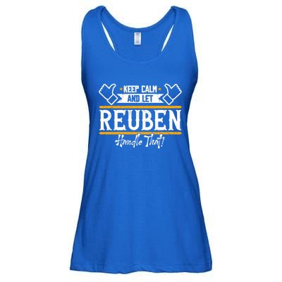 Reuben Keep Calm And Let Reuben Handle That Cute Gift Ladies Essential Flowy Tank