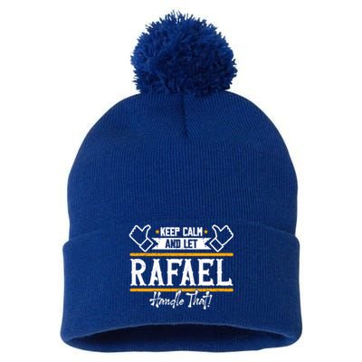 Rafael Keep Calm And Let Rafael Handle That Gift Pom Pom 12in Knit Beanie