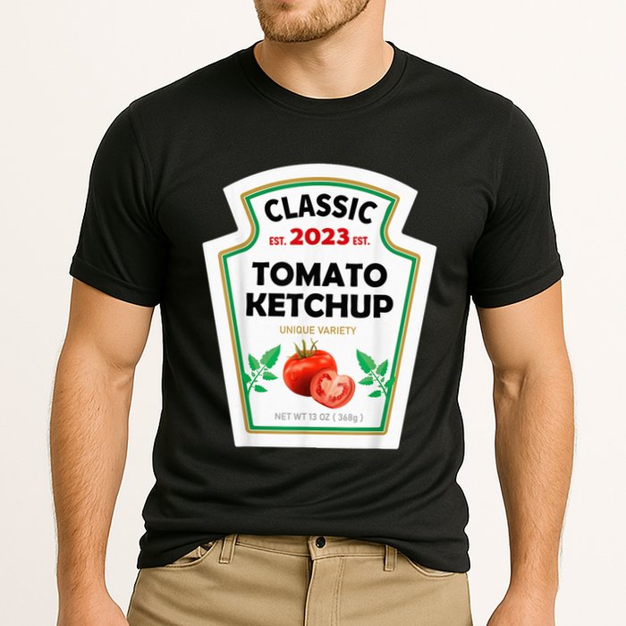 Red Ketchup DIY Costume Matching Couples Groups Halloween Performance Shirt