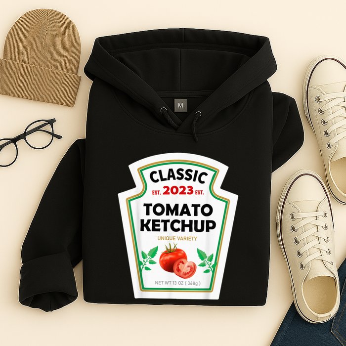 Red Ketchup DIY Costume Matching Couples Groups Halloween Hoodie