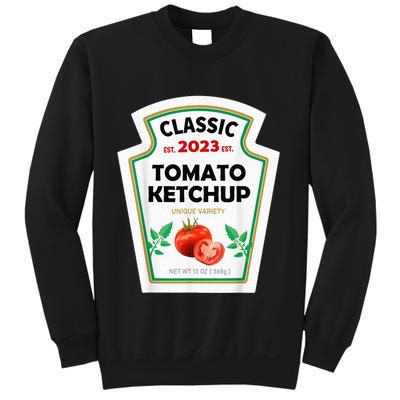 Red Ketchup DIY Costume Matching Couples Groups Halloween Sweatshirt