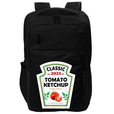 Red Ketchup DIY Costume Matching Couples Groups Halloween Impact Tech Backpack