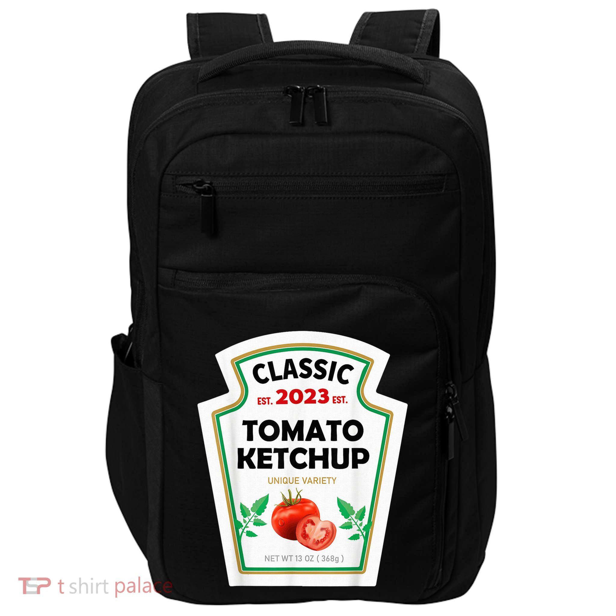 Red Ketchup DIY Costume Matching Couples Groups Halloween Impact Tech Backpack