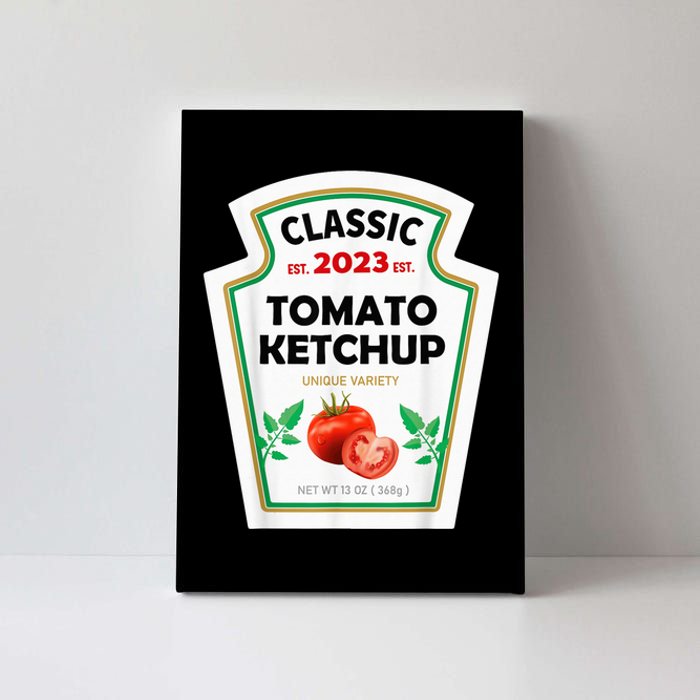 Red Ketchup DIY Costume Matching Couples Groups Halloween Canvas