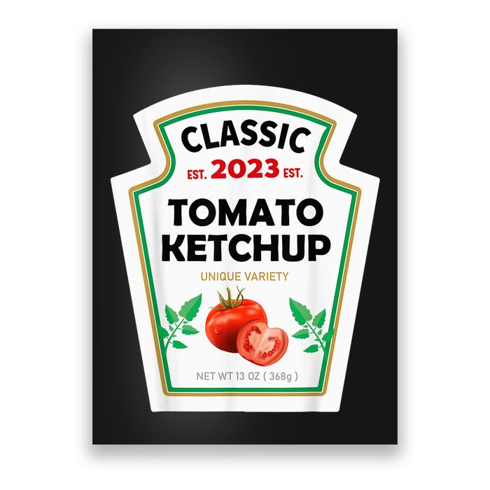 Red Ketchup DIY Costume Matching Couples Groups Halloween Poster