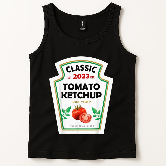 Red Ketchup DIY Costume Matching Couples Groups Halloween Tank Top