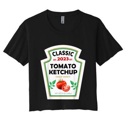Red Ketchup DIY Costume Matching Couples Groups Halloween Crop Top