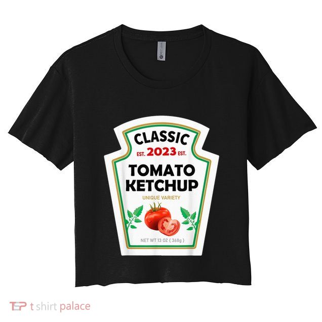 Red Ketchup DIY Costume Matching Couples Groups Halloween Crop Top