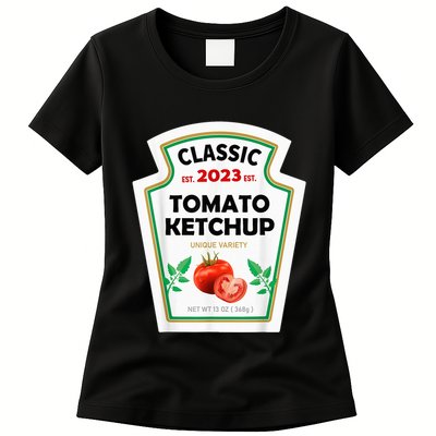 Red Ketchup DIY Costume Matching Couples Groups Halloween Womens T-Shirt