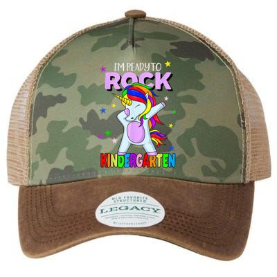 Rock Kindergarten Dabbing Unicorn Girl Back To School Legacy Tie Dye Trucker Hat