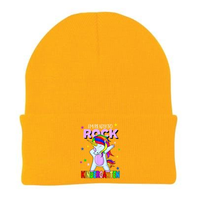 Rock Kindergarten Dabbing Unicorn Girl Back To School Knit Cap Winter Beanie