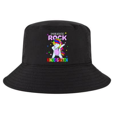 Rock Kindergarten Dabbing Unicorn Girl Back To School Cool Comfort Performance Bucket Hat