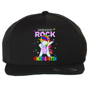 Rock Kindergarten Dabbing Unicorn Girl Back To School Wool Snapback Cap