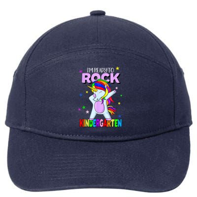 Rock Kindergarten Dabbing Unicorn Girl Back To School 7-Panel Snapback Hat