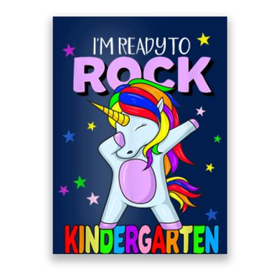 Rock Kindergarten Dabbing Unicorn Girl Back To School Poster