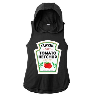 Red Ketchup DIY Costume Matching Couples Groups Halloween Ladies PosiCharge Tri-Blend Wicking Draft Hoodie Tank