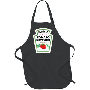 Red Ketchup DIY Costume Matching Couples Groups Halloween Full-Length Apron With Pockets