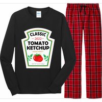 Red Ketchup DIY Costume Matching Couples Groups Halloween Long Sleeve Pajama Set