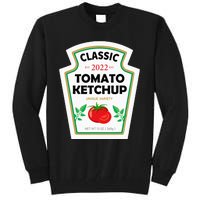 Red Ketchup DIY Costume Matching Couples Groups Halloween Tall Sweatshirt