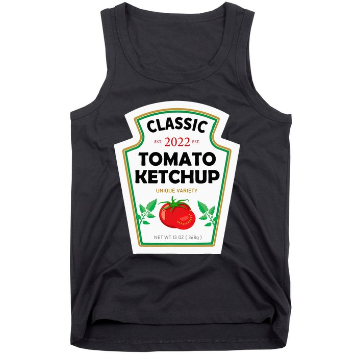 Red Ketchup DIY Costume Matching Couples Groups Halloween Tank Top