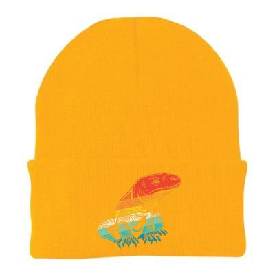 Retro Komodo Dragons Lover Lizard Komodo Dragon Knit Cap Winter Beanie