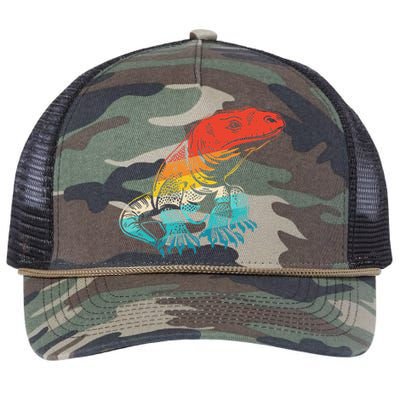 Retro Komodo Dragons Lover Lizard Komodo Dragon Retro Rope Trucker Hat Cap