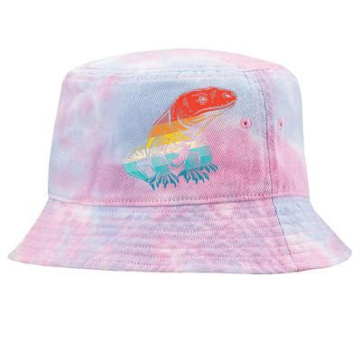 Retro Komodo Dragons Lover Lizard Komodo Dragon Tie-Dyed Bucket Hat