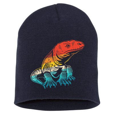 Retro Komodo Dragons Lover Lizard Komodo Dragon Short Acrylic Beanie