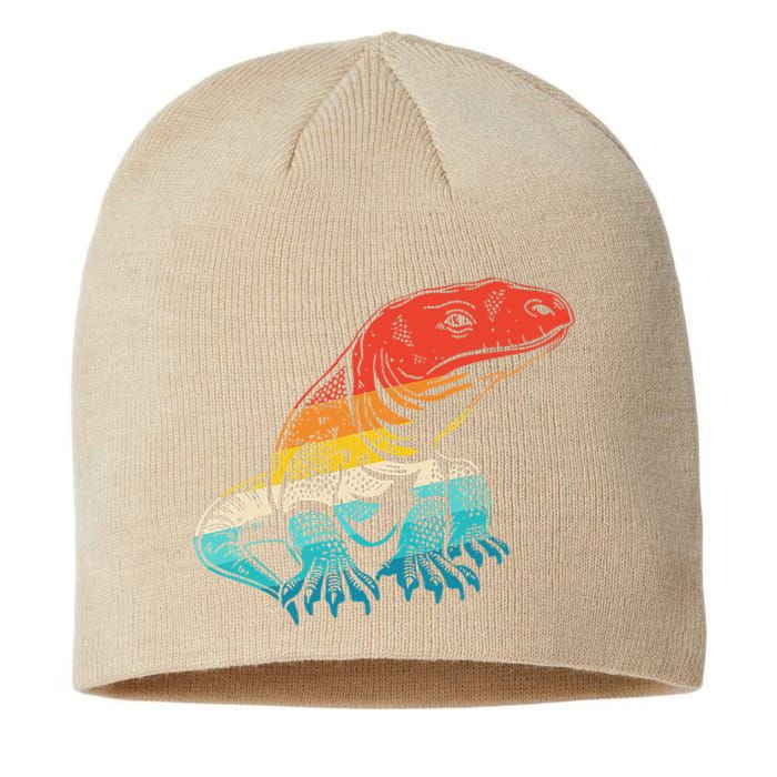 Retro Komodo Dragons Lover Lizard Komodo Dragon Sustainable Beanie