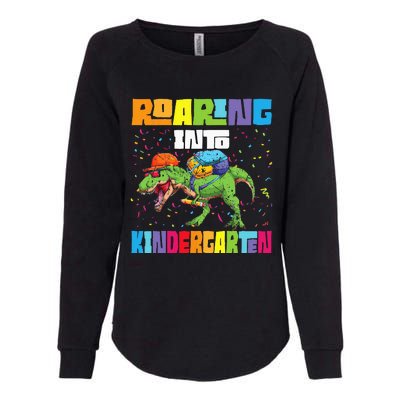 Roaring Kindergarten Dinosaur T Rex Back To School Womens California Wash Sweatshirt