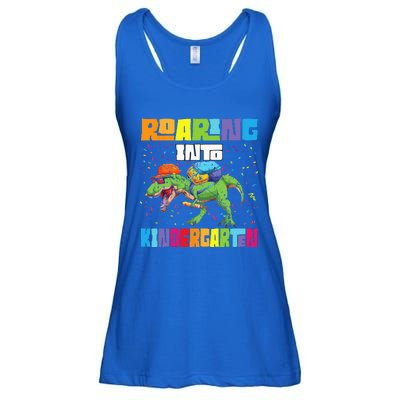 Roaring Kindergarten Dinosaur T Rex Back To School Ladies Essential Flowy Tank