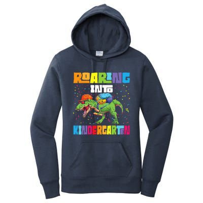 Roaring Kindergarten Dinosaur T Rex Back To School Women's Pullover Hoodie