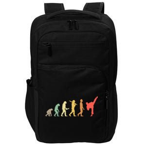 Retro Karate Evolution Gift For Karateka Gift Impact Tech Backpack