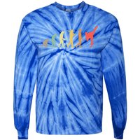 Retro Karate Evolution Gift For Karateka Gift Tie-Dye Long Sleeve Shirt