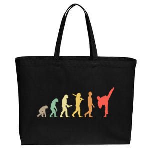 Retro Karate Evolution Gift For Karateka Gift Cotton Canvas Jumbo Tote