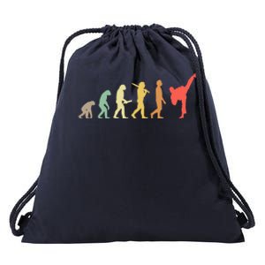 Retro Karate Evolution Gift For Karateka Gift Drawstring Bag